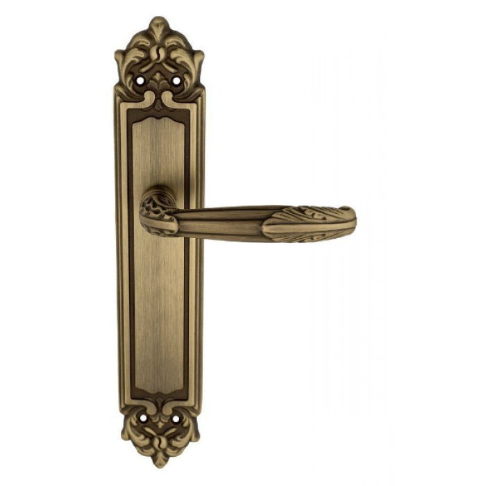 Дверная ручка Venezia ANGELINA на планке PL96 матовая бронза