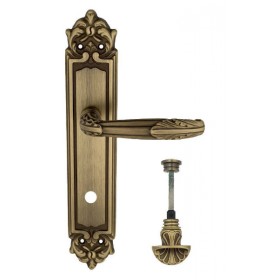 Дверная ручка Venezia ANGELINA WC-4 на планке PL96 матовая бронза Дверная ручка Venezia ANGELINA WC-4 на планке PL96 матовая бронза