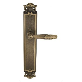 Дверная ручка Venezia ANGELINA на планке PL97 матовая бронза Дверная ручка Venezia ANGELINA на планке PL97 матовая бронза