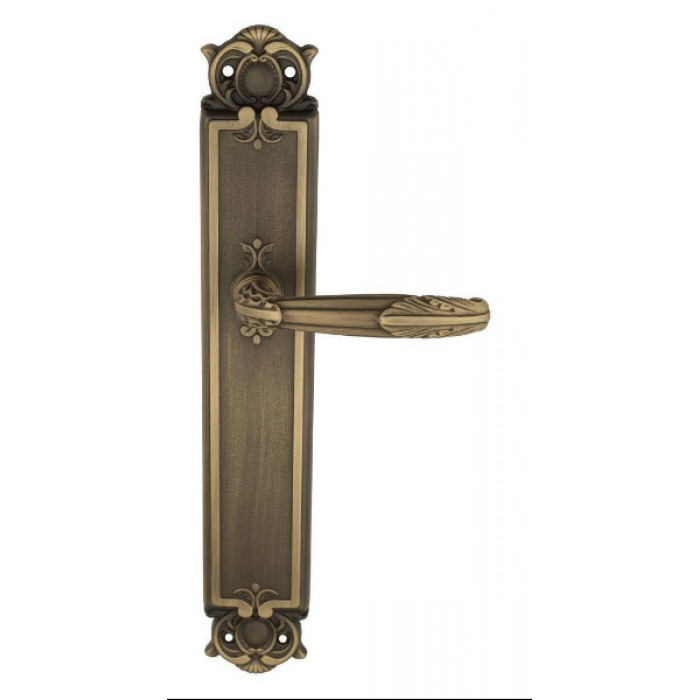 Дверная ручка Venezia ANGELINA на планке PL97 матовая бронза