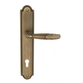Дверная ручка Venezia ANGELINA CYL на планке PL98 матовая бронза Дверная ручка Venezia ANGELINA CYL на планке PL98 матовая бронза