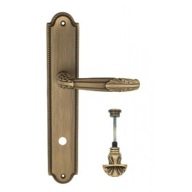 Дверная ручка Venezia ANGELINA WC-4 на планке PL98 матовая бронза Дверная ручка Venezia ANGELINA WC-4 на планке PL98 матовая бронза