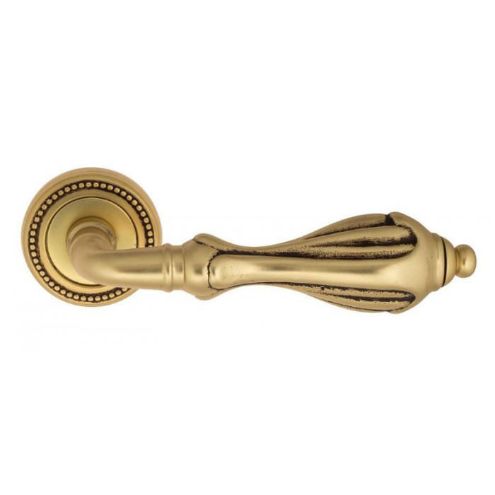 Дверная ручка Venezia ANAFESTO D3 французское золото + коричневый