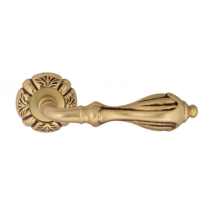 Дверная ручка Venezia ANAFESTO D5 французское золото + коричневый