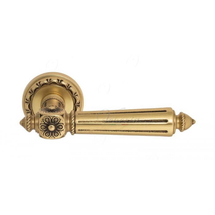 Дверная ручка Venezia CASTELLO D2 французское золото + коричневый