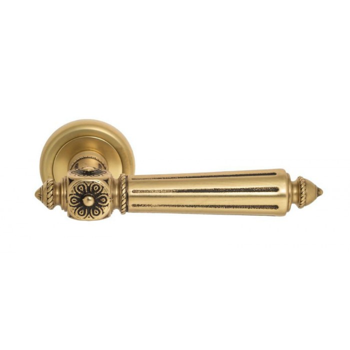 Дверная ручка Venezia CASTELLO D1 французское золото + коричневый