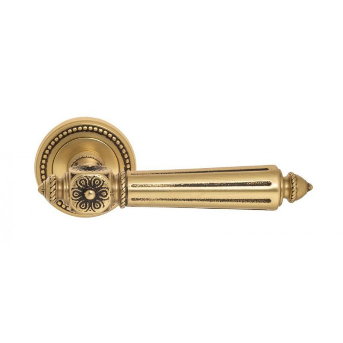 Дверная ручка Venezia CASTELLO D3 французское золото + коричневый