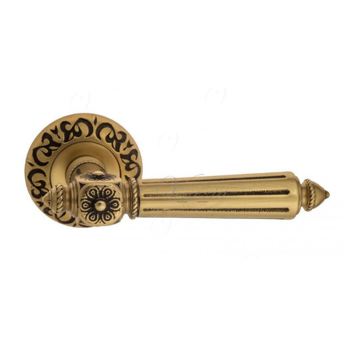 Дверная ручка Venezia CASTELLO D4 французское золото + коричневый