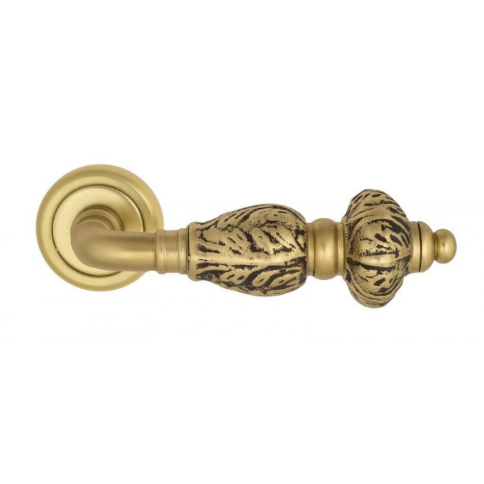 Дверная ручка Venezia LUCRECIA D1 французское золото + коричневый