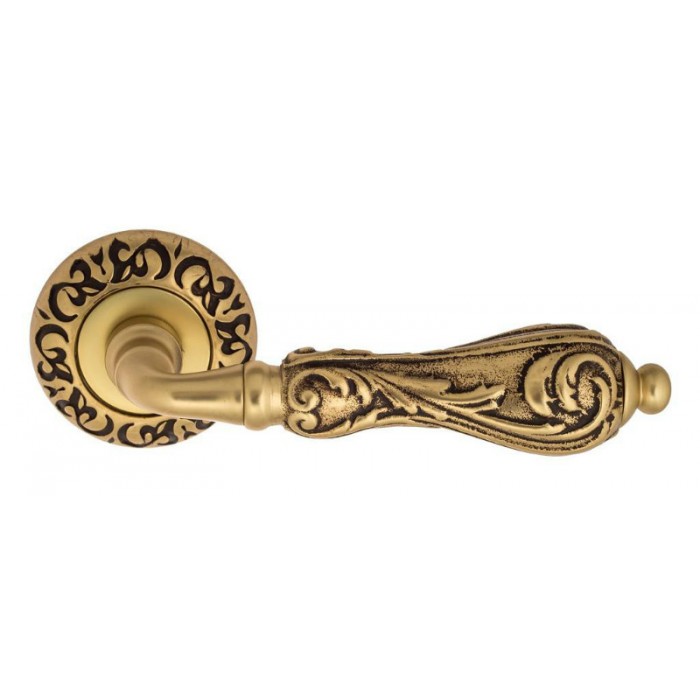 Дверная ручка Venezia MONTE CRISTO D4 французское золото + коричневый