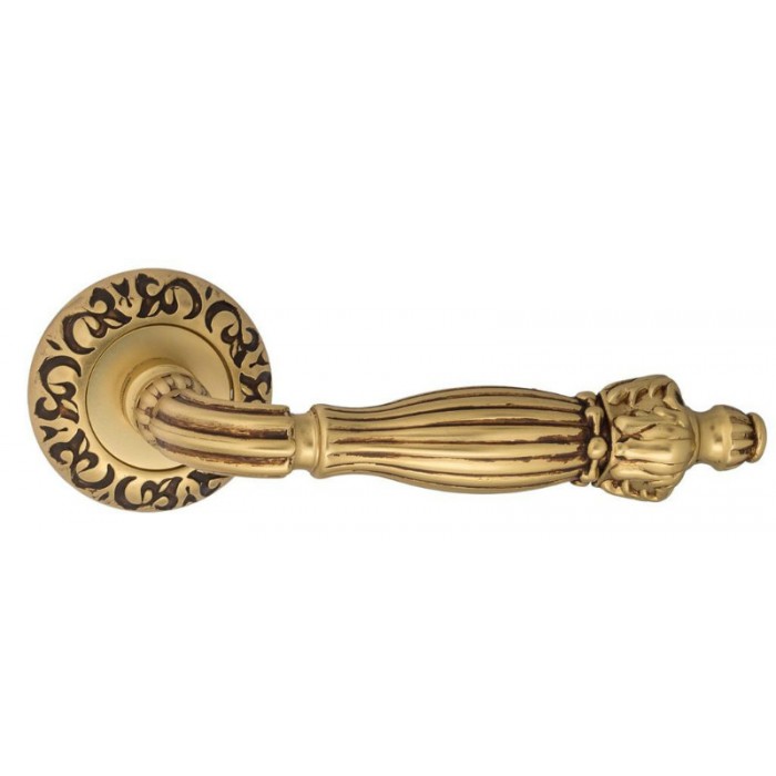 Дверная ручка Venezia OLIMPO D4 французское золото + коричневый