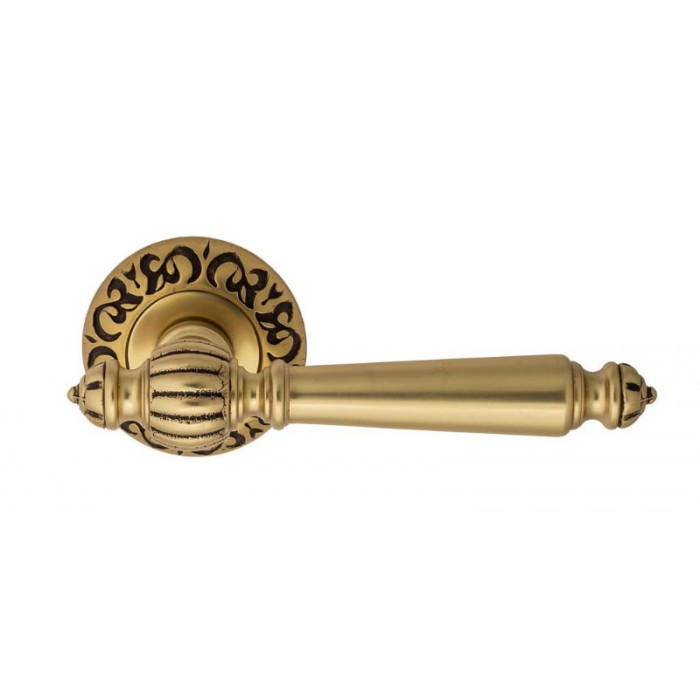 Дверная ручка Venezia PELLESTRINA D4 французское золото + коричневый