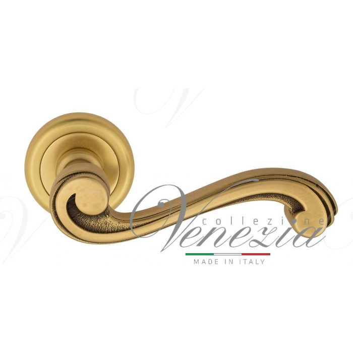 Дверная ручка Venezia VIVALDI D1 французское золото + коричневый