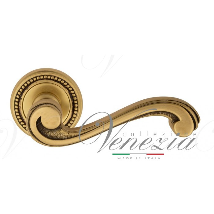 Дверная ручка Venezia VIVALDI D3 французское золото + коричневый