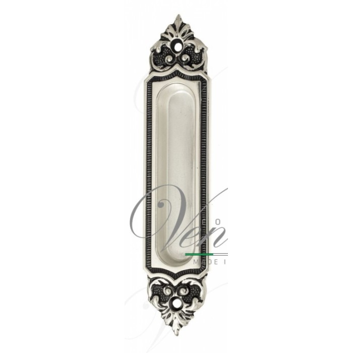 Ручка Для Раздвижной Двери Venezia U122 Натуральноее Серебро + Черный
