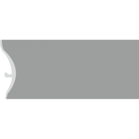 Плинтус ПВХ коннелюрный трехсоставной для линолеума 2.4 метра серый