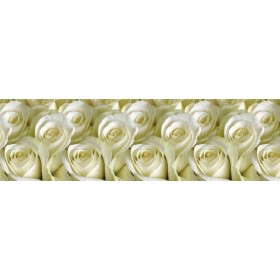 Кухонный фартук из АБС-пластика 600x3000 мм белые розы