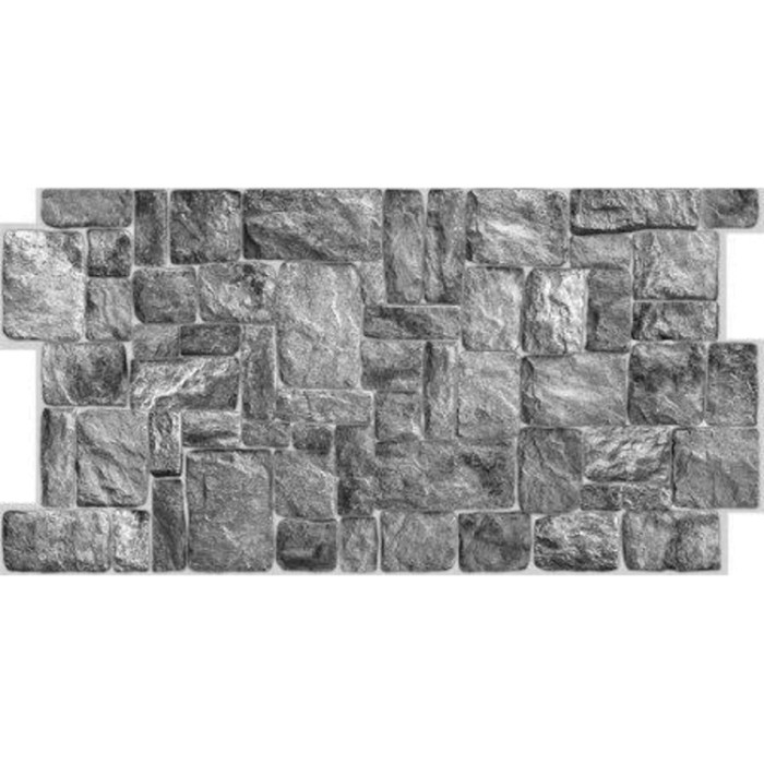 Стеновая панель ПВХ Камень 980x498 мм натуральный серый