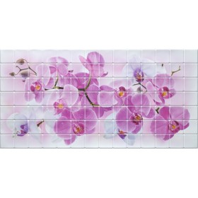 Стеновая панель ПВХ Мозаика 955x480 мм орхидея розея