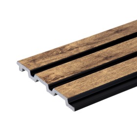 Реечная панель 3D RAIL дуб винтаж 2700х120х10 мм