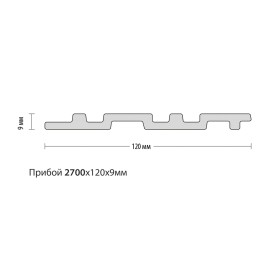 Реечные стеновые панели ПВХ 3D RAIL EAST 2700х120х12 мм, Прибой, белый, 1 шт