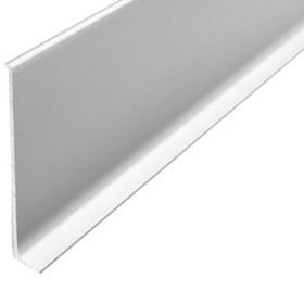 Плинтус алюминиевый анодированный напольный Diele ПЛ80, 501л серебро люкс, 2500х78,5х11,2мм