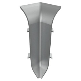 Угол внутренний для плинтуса алюминиевого напольного Diele ПЛ60, ПВХ, серый, 1 шт.