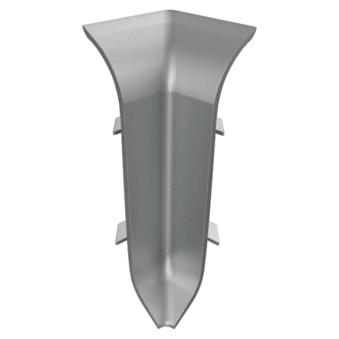 Угол внутренний для плинтуса алюминиевого напольного Diele ПЛ60, ПВХ, серый, 1 шт.
