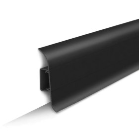 Пластиковый плинтус Идеал Классик с центральной планкой 55х22х2200 с кабель-каналом 007 Черный