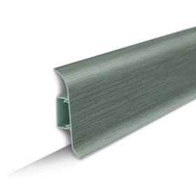 Пластиковый плинтус Идеал Классик с центральной планкой 55х22х2200 с кабель-каналом 027 Зеленый