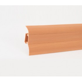 Пластиковый плинтус Korner (Кёрнер) LP 52.1 с кабель-каналом 52х26х2500 Бук Темный
