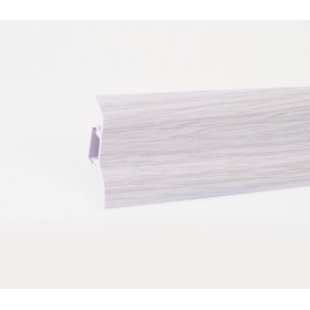 Пластиковый плинтус Korner (Кёрнер) LP 52.1 с кабель-каналом 52х26х2500 Серебристо Cерый