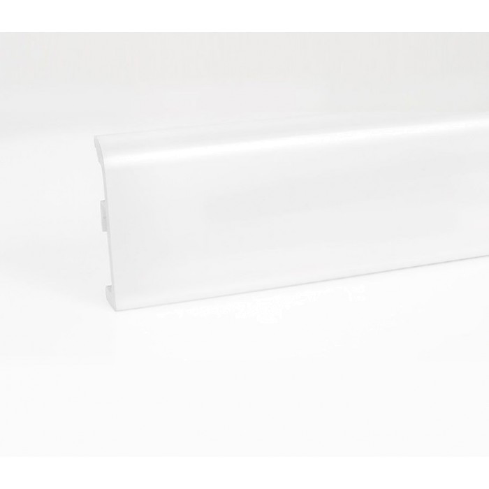 Пластиковый плинтус Korner (Кёрнер) Idea 80 с кабель-каналом 80х19х2500 Белый глянец