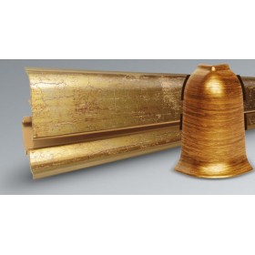 Пластиковый плинтус Korner (Кёрнер) Metallic Collection с кабель-каналом 58х21х2500 Old Gold