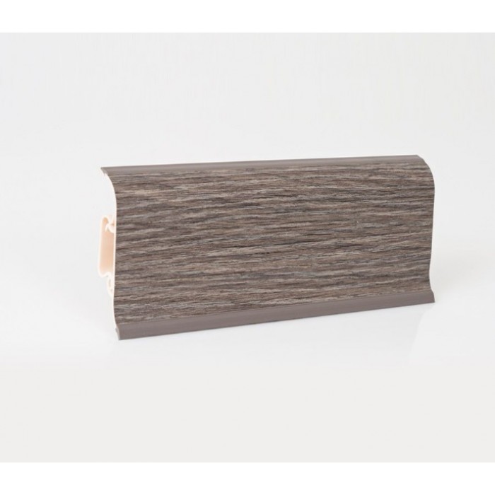 Пластиковый плинтус Korner (Кёрнер) Wood Collection с кабель-каналом 58х21х2500 Дуб Лофт