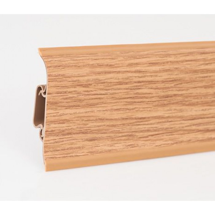 Пластиковый плинтус Korner (Кёрнер) Wood Collection с кабель-каналом 58х21х2500 Пекан