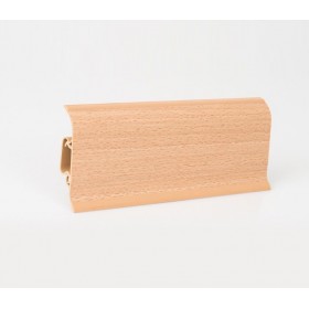 Пластиковый плинтус Korner (Кёрнер) Wood Collection с кабель-каналом 58х21х2500 Бук Клепка