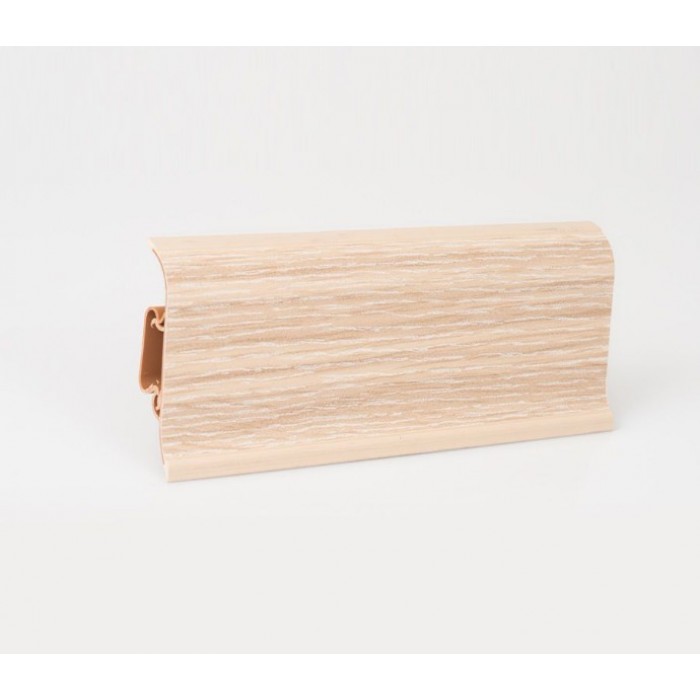 Пластиковый плинтус Korner (Кёрнер) Wood Collection с кабель-каналом 58х21х2500 Ясень Сибирский