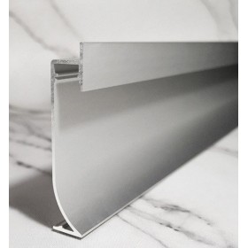 Плинтус алюминиевый универсальный с LED подсветкой производство Россия 68x3000мм серебро