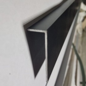 Плинтус алюминиевый под гипсокартон производство Россия 70x3000мм черный