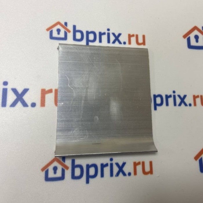 Плинтус алюминиевый пристеночный плоский производство Россия 60x3000мм сырой
