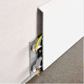 Плинтус алюминиевый с кабель-каналом производство Россия 70x3000мм белый Плинтус алюминиевый с кабель-каналом производство Россия 70x3000мм белый