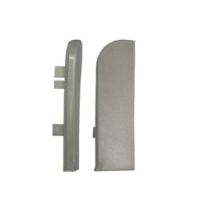 Заглушки для алюминиевого плинтуса с кабель-каналом 110 мм (левая+правая)