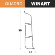 Пластиковый плинтус Winart Quadro 80х22