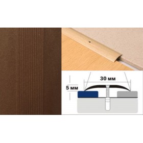 Алюминиевый напольный Порог A30 30х5,0 Крашеный порошковой эмалью Бронза КР