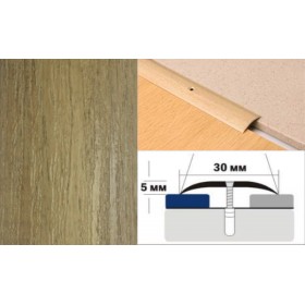 Алюминиевый напольный Порог A30 30х5,0 Ламинированный Дуб нордик