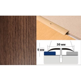 Алюминиевый напольный Порог A30 30х5,0 Ламинированный Дуб рустик