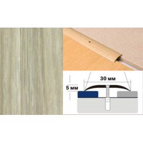Алюминиевый напольный Порог A30 30х5,0 Декорированный Дуб северный Алюминиевый напольный Порог A30 30х5,0 Декорированный Дуб северный