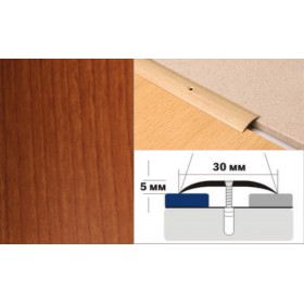 Алюминиевый напольный Порог A30 30х5,0 Ламинированный Красный клен Алюминиевый напольный Порог A30 30х5,0 Ламинированный Красный клен