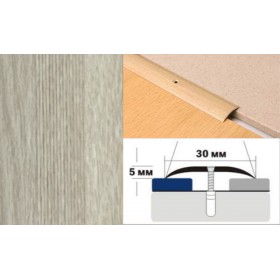 Алюминиевый напольный Порог A30 30х5,0 Декорированный Ясень беленый Алюминиевый напольный Порог A30 30х5,0 Декорированный Ясень беленый